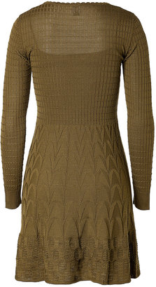M Missoni Wool Blend Textured Knit Dress
