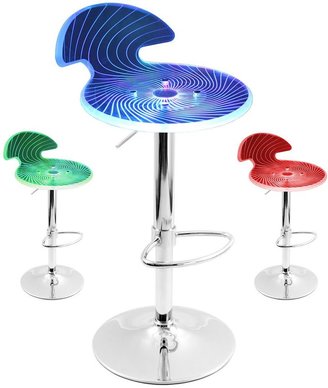 Lumisource spyra led adjustable swivel stool
