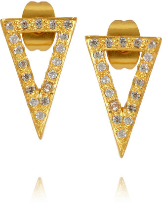 Kevia Gold-plated cubic zirconia earrings