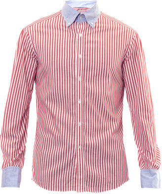 Michael Bastian Stripe contrast collar shirt