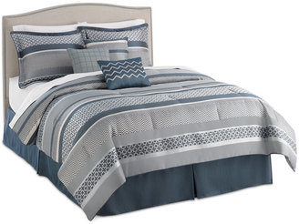 Mytex CLOSEOUT! Linear 7 Piece Queen Jacquard Comforter Set