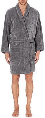 Emporio Armani Embroidered-logo cotton robe - for Men