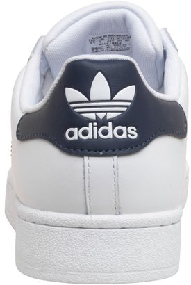 adidas Mens Superstar 2 Trainers White/Navy