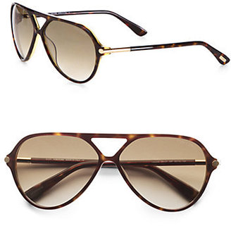 Tom Ford Eyewear Leopold Aviator Sunglasses