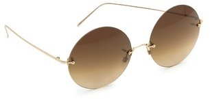 Victoria Beckham Rimless Round Large Sunglasses