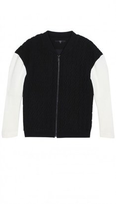 Tibi Patchwork Cable Bomber Jacket