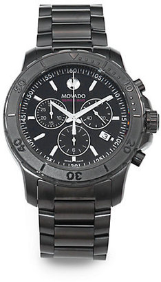 Movado Black PVD-Finished Stainless Steel Chronograph Watch