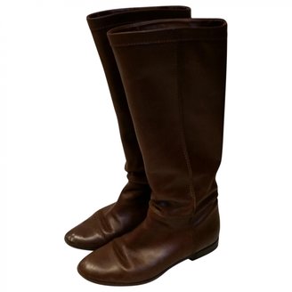 Sergio Rossi Brown Leather Boots