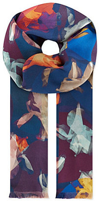 Paul Smith Double-sided photogram silk scarf