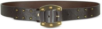 Nuovedive Brown Studded Leather Women's Belt