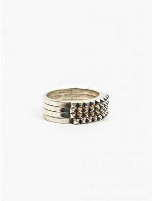 Nonnative X End Men's 925 Silver Spiked Ring