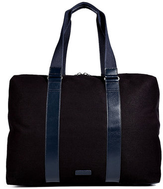 Paul Smith Cotton Holdall with Leather Trim