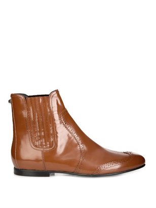 Balenciaga Antiqued-leather Chelsea boots