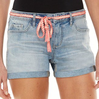 Lauren Conrad cuffed jean shortie shorts - women's