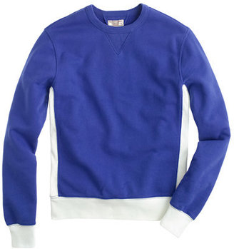 J.Crew Wallace & Barnes colorblock sweatshirt in royal blue
