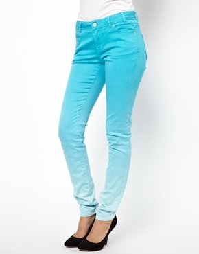 Paul Smith Paul by Dip Dye Jeans in Turquoise