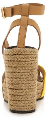 See by Chloe Cross Strap Espadrille Wedge Sandals