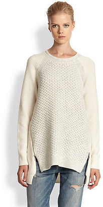 Rebecca Taylor Oversized Side-Zip Sweater