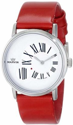Marvin Women's M025.12.25.66 Origin Stainless Steel Watch with Red Leather Band