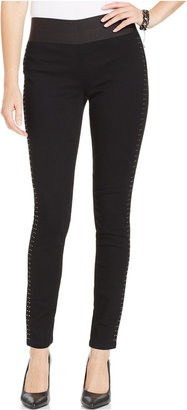 Style&Co. Petite Studded Pull-On Skinny Jeans