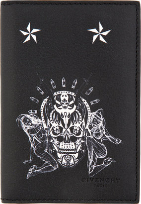 Givenchy Black Skulls & Playing Cards Card Holder