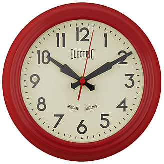 Newgate Electric Clock, Dia.22cm, Small, Red