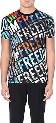 Moschino Freedom print cotton t-shirt - for Men