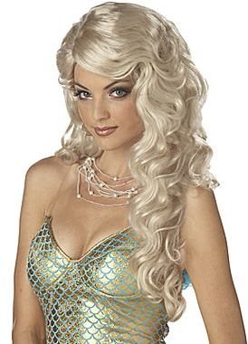 JCPenney Asstd National Brand Mermaid Blonde Adult Wig