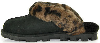 UGG Coquette - Suede and Shearling Slipper in Leopard
