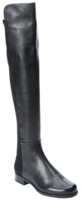 Stuart Weitzman black leather '5050' over-the-knee stretch slip-on boots