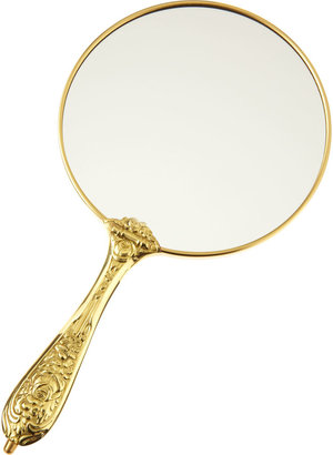 Frasco Mirrors Antiqued Brass Hand Mirror, 5.5"