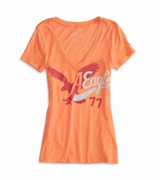 American Eagle Factory Graphic V-Neck T-Shirt