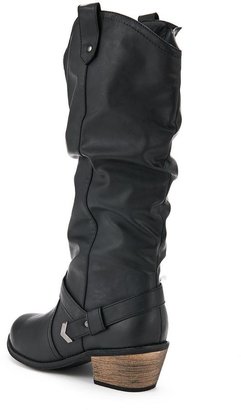 So Fabulous! So Fabulous Alexia Quilted Western Calf Boots Extra Wide Fit - Black