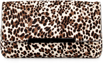 Christian Louboutin Rougissime Leopard-Print Calf Hair Clutch Bag