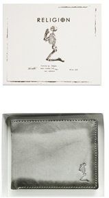 Religion Leather Wallet - Grey