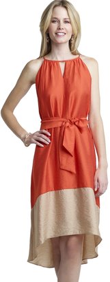 The Limited Colorblock Tie Waist Dress