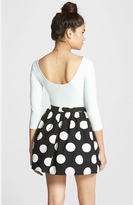 PPLA Polka Dot Print Full Skirt (Juniors)