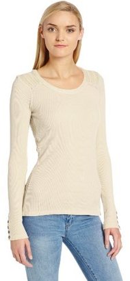 Lucky Brand Women's Sweater-Back Thermal Shirt