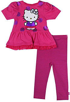 Hello Kitty 2-pc. Short-Sleeve Top and Leggings Set - Girls 12m-24m