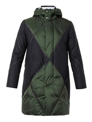 Moncler GAMME BLEU Quilted wool-panel down parka