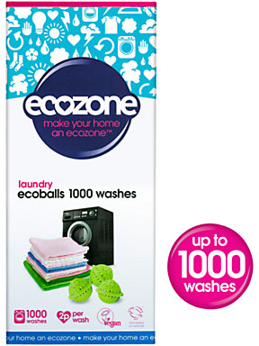 Ecozone Hypoallergenic, Antibacterial Ecoballs, 1000 washes
