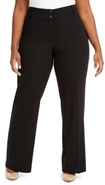 Alfani Plus & Petite Plus Size Curvy-Fit Tummy Control Slimming Bootcut Pants, Created for Macy's