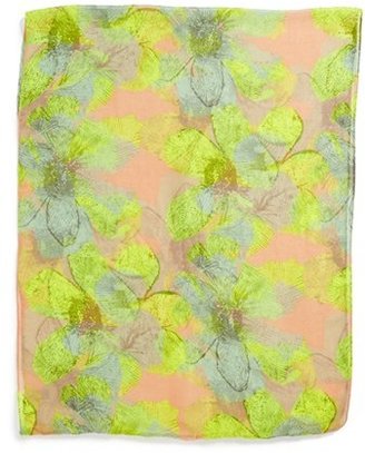 David & Young Leaf Print Infinity Scarf (Juniors) (Online Only)