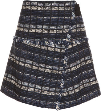 Proenza Schouler Tweed Wrap Front Skirt