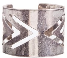 ASOS Triangle Cut Cuff Bracelet - Burnished silver