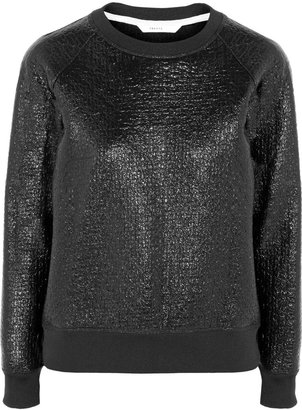 Theory Incline textured coated wool-blend sweater