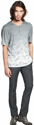 John Varvatos Linen Jersey Henley T-Shirt