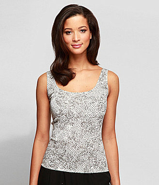Alex Evenings Glitter-Embellished Printed Twinset