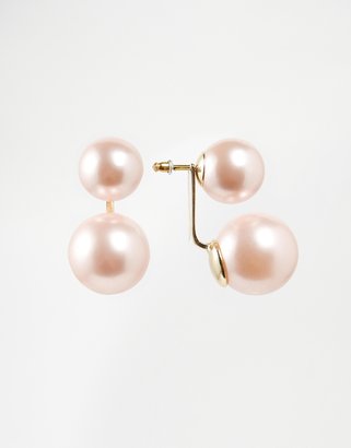 ASOS COLLECTION Faux Pearl XL Swing Earrings