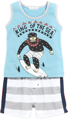 Little Marc Jacobs Boys' King of the Sea Tank & Swim Trunk Set, Blue, 3-18 Months